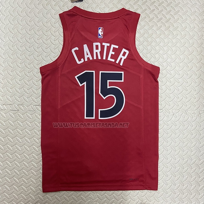 Camiseta Vince Carter NO 15 Toronto Raptors Icon 2022-23 Rojo